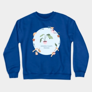 Print for growing plants process Crewneck Sweatshirt